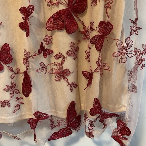 Whimsical Butterfly Tulle Midi Dress BloomChic Fairycore Whimsigoth Romantic - Picture 2 of 8